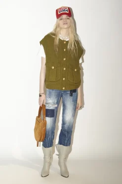 Patch Pocket Vest Knit