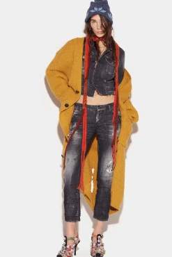 Ripped Knee Wash Jennifer Cropped Jeans