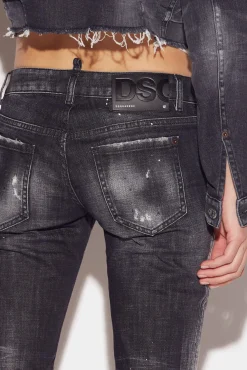 Ripped Knee Wash Jennifer Cropped Jeans