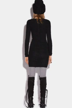 Ruched Long Sleeve Mini Dress