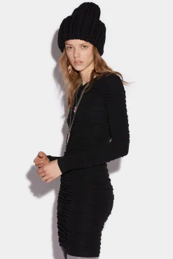 Ruched Long Sleeve Mini Dress