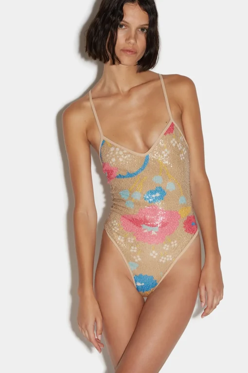 Sequins Tulle One-Piece