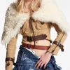 Shearling Trim Mini Kaban