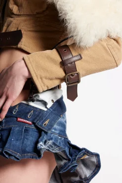 Shearling Trim Mini Kaban