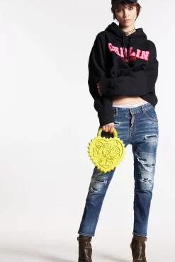 S.S. Medium Ripped Wash Cool Girl Cropped Jeans