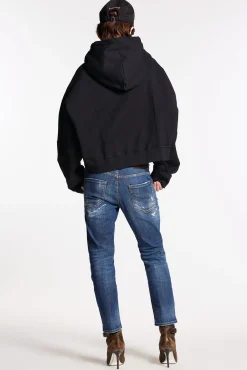 S.S. Medium Ripped Wash Cool Girl Cropped Jeans