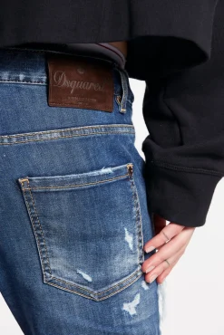 S.S. Medium Ripped Wash Cool Girl Cropped Jeans