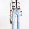 Super Fade Light Wash Medium Waist Flare Jeans
