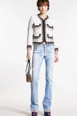 Super Fade Light Wash Medium Waist Flare Jeans