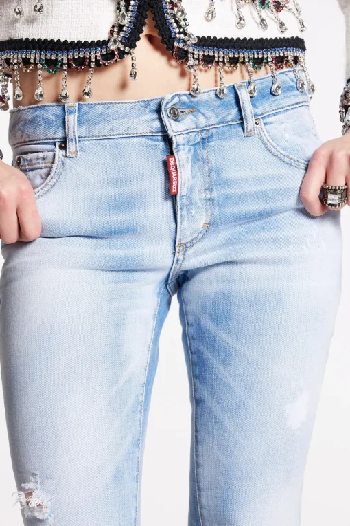 Super Fade Light Wash Medium Waist Flare Jeans