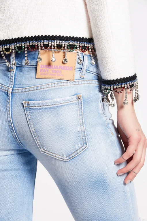 Super Fade Light Wash Medium Waist Flare Jeans