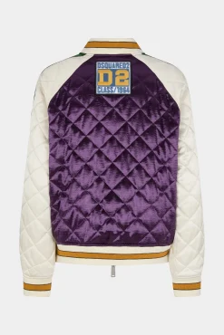 Varsity Satin Bomber Jacket