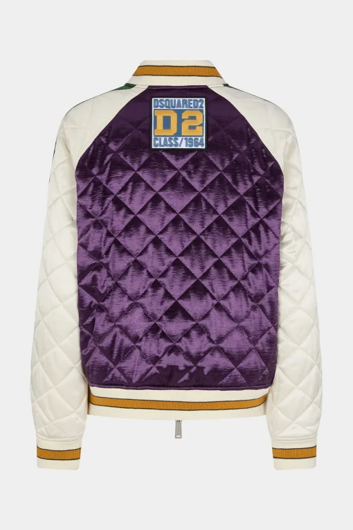 Varsity Satin Bomber Jacket