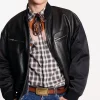 Western Aviator Leather Jacket