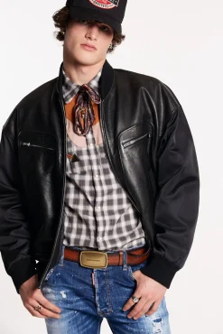 Western Aviator Leather Jacket