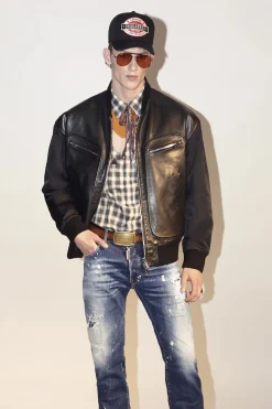 Western Aviator Leather Jacket